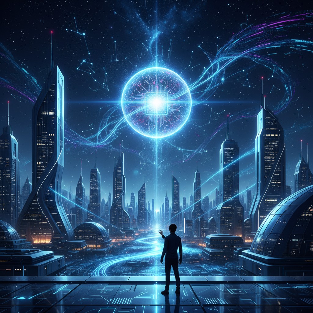 人造的スーパーカムに導かれて街中の機能は保証される